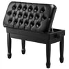 VEVOR Piano Bench, 29.5" x 14" x 20.3", Duet Keyboard Piano Chair with 20.3"-23.4” Adjustable Height, Padded Cushion, Storage Compartment for Music Books, Wooden Piano Stool Seat, for Vanity, Bedroom