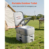 VEVOR Portable Toilet, 7.9 Gallon Detachable Waste Tank, 200 Flushes, Camping Toilet for Adults, Outdoor Travel Potty with Level Indicator, Suitable for RV Travel, Camping, Hiking, Boating and Trips