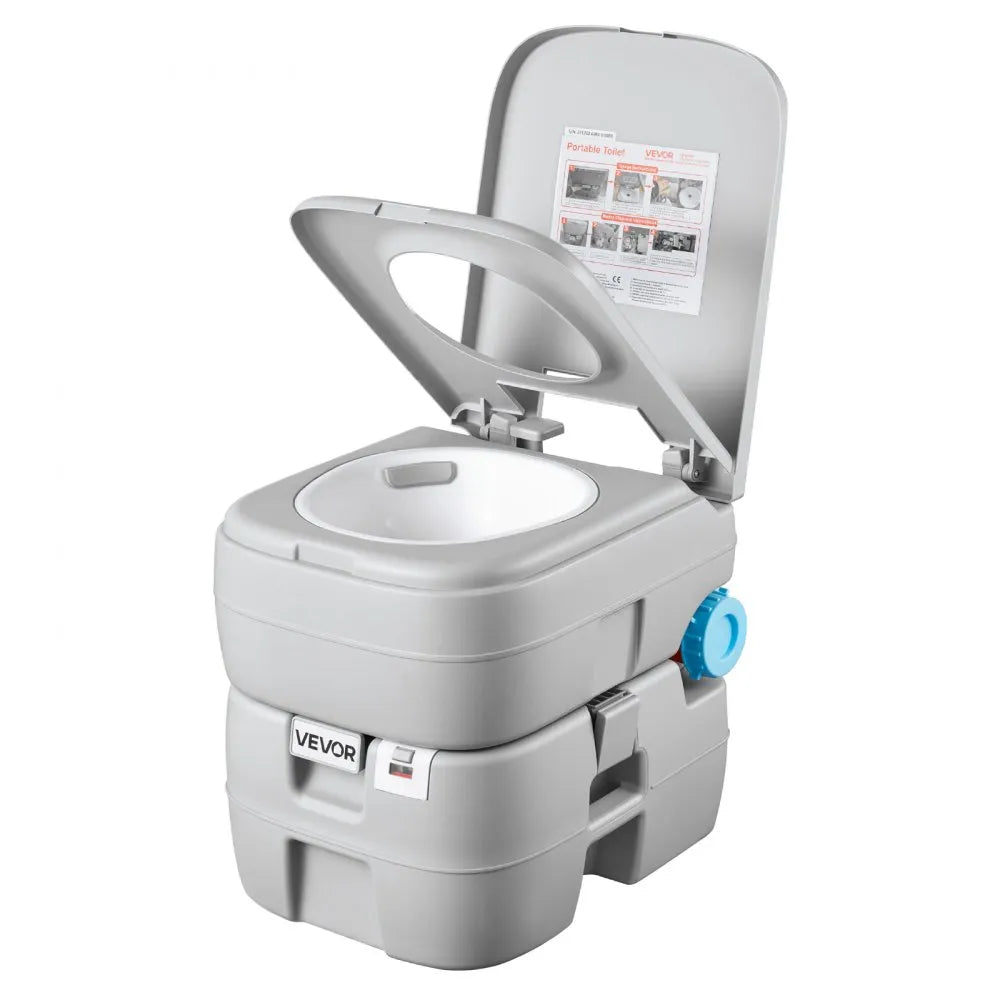 VEVOR Portable Toilet, 7.9 Gallon Detachable Waste Tank, 200 Flushes, Camping Toilet for Adults, Outdoor Travel Potty with Level Indicator, Suitable for RV Travel, Camping, Hiking, Boating and Trips