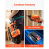 VEVOR 2-in-1 Cordless Brad Nailer, 18 Gauge, 20V Battery Powered Nail Gun and Staple Gun, with 500 pcs Nails, 500 pcs Staples, 2.0 Ah Li-ion Battery and Charger, for Home Improvement, Woodworking