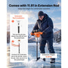 VEVOR Electric Ice Auger 40V Lithium Battery 8" 2 in 1 Cordless Earth Auger, for Ice Fishing & Gardening, Turbo High-Speed Cutting System, Cold-Resistant Post Hole Digger with Drill Bits, Orange/Black