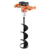 VEVOR Electric Ice Auger 40V Lithium Battery 8" 2 in 1 Cordless Earth Auger, for Ice Fishing & Gardening, Turbo High-Speed Cutting System, Cold-Resistant Post Hole Digger with Drill Bits, Orange/Black