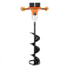 VEVOR Electric Ice Auger 40V Lithium Battery 8" 2 in 1 Cordless Earth Auger, for Ice Fishing & Gardening, Turbo High-Speed Cutting System, Cold-Resistant Post Hole Digger with Drill Bits, Orange/Black