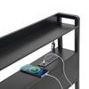 VEVOR Headboard for Queen Size Bed, Adjustable Height Headboard with 2 Shelves Storage, Freestanding Head Board with Charging Station and LED Light for Different Bed Frames, Easy Assembly, Black