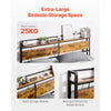 VEVOR Headboard for King Size Bed, Adjustable Height Headboard with Storage Shelf, King Size Freestanding Head Board with Outlets and USB Port for Different Bed Frames, Easy Assembly, Black and Brown