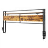 VEVOR Headboard for King Size Bed, Adjustable Height Headboard with Storage Shelf, King Size Freestanding Head Board with Outlets and USB Port for Different Bed Frames, Easy Assembly, Black and Brown