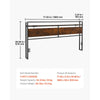 VEVOR Headboard for King Size Bed, with Storage Shelf, 2 Outlets, 1 USB and 1 Type-C Port, Sturdy and Stable Carbon Steel Frame Head Board with Charging Station, Adjustable Height, Black and Brown