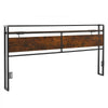 VEVOR Headboard for King Size Bed, with Storage Shelf, 2 Outlets, 1 USB and 1 Type-C Port, Sturdy and Stable Carbon Steel Frame Head Board with Charging Station, Adjustable Height, Black and Brown