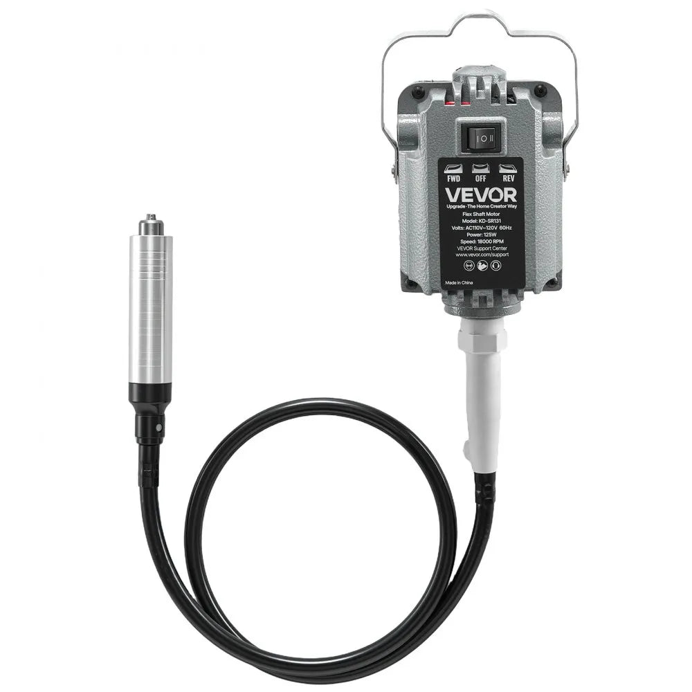 VEVOR Flex Shaft Grinder, 125W 18000RPM Electric Flex Shaft Rotary Tool, Foot Pedal Control Hanging Carver Grinder with Forward-Reverse Rotation for Carving Buffing Engraving Polishing