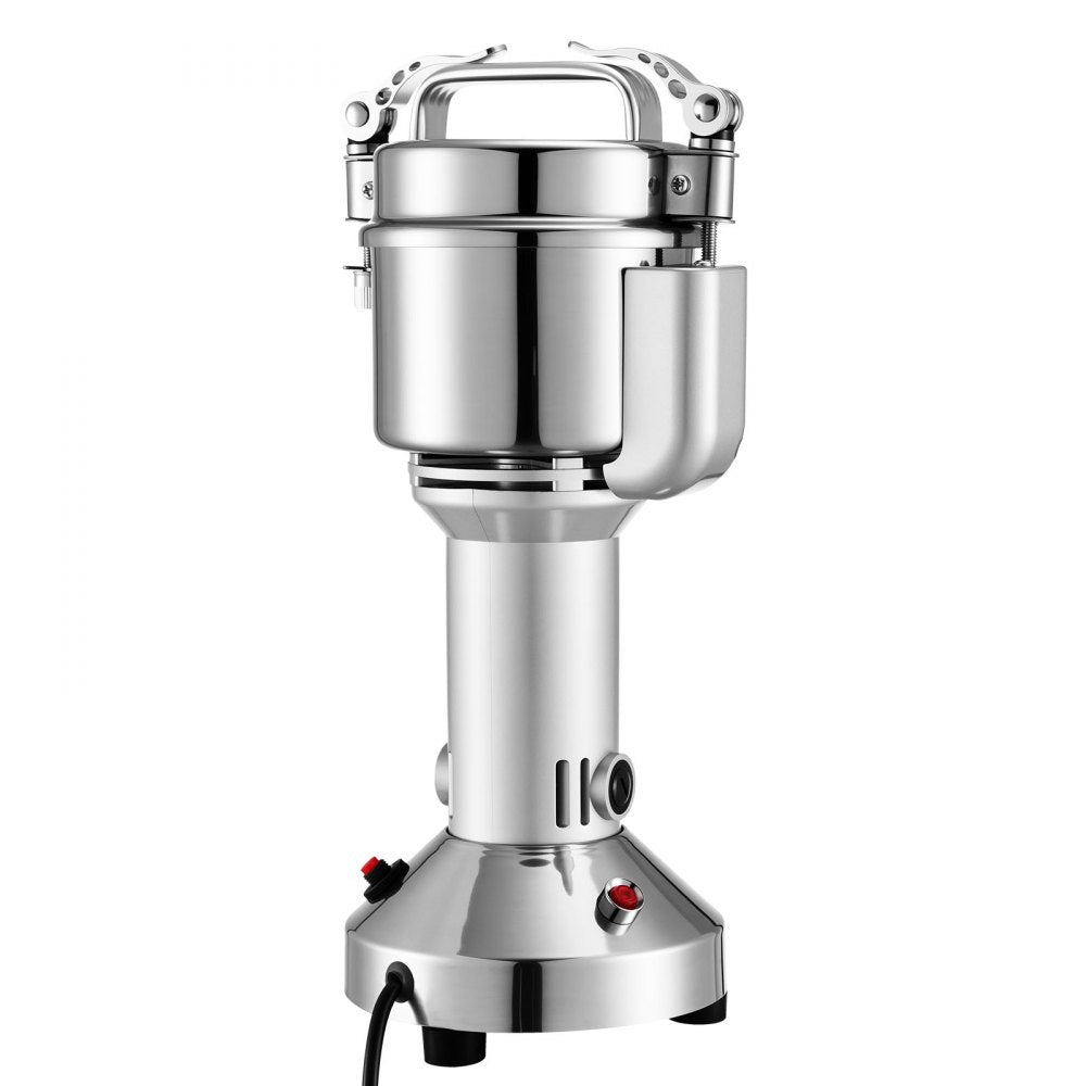 VEVOR Electric Grain Mill Grinder, 0.3 lbs Commercial Spice Grinders, High Speed 850W Stainless Steel Pulverizer Powder Machine, for Dry Grains, Spices, Cereals, Coffee, Corn & Pepper, Straight Type