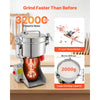 VEVOR 2000g Electric Grain Mill Grinder, 3400W 32000RPM High Speed Spice Corn Dry Grinding Machine, Stainless Steel Pulverizer Powder Machine for Dried Grains Coffee Beans Spices Nuts (270° Swing Type)