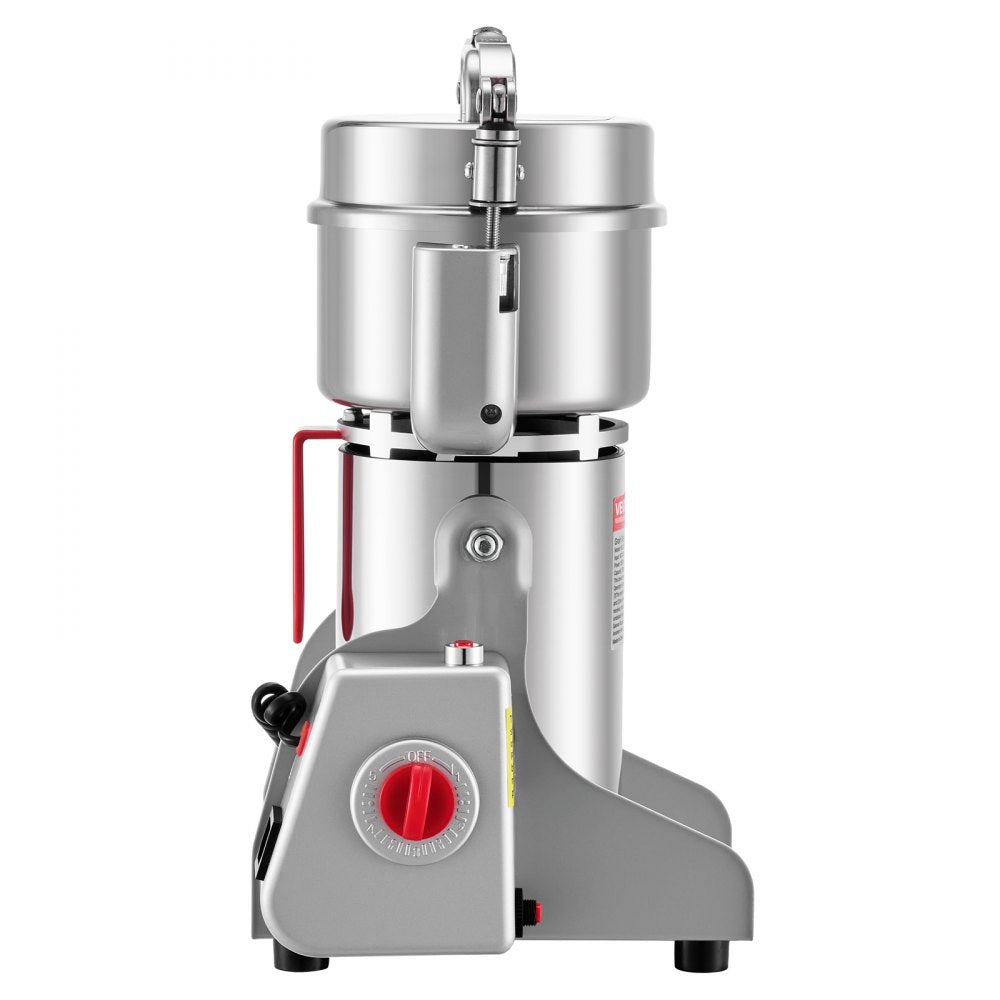 VEVOR 300g Electric Grain Mill Grinder, 1500W 28000RPM High Speed Spice Corn Dry Grinding Machine, Stainless Steel Pulverizer Powder Machine for Dried Grains Coffee Beans Spices Nuts (270° Swing Type)