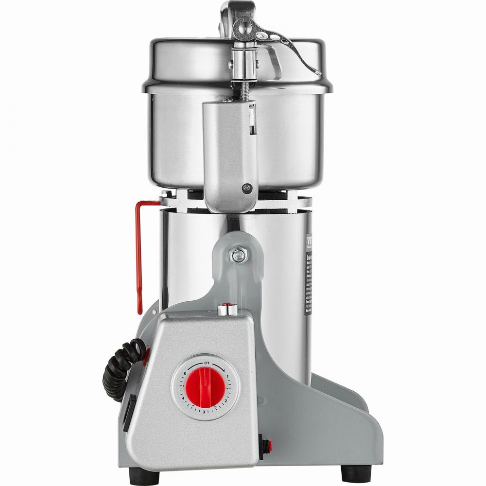 VEVOR 300g Electric Grain Mill Grinder, High Speed 1500W Commercial Spice Grinders, Stainless Steel Pulverizer Powder Machine, for Dry Grains Spices Cereals Coffee Corn Pepper, Swing Type