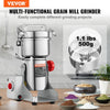 VEVOR 500g Electric Grain Mill Grinder, High Speed 2000W Commercial Spice Grinders, Stainless Steel Pulverizer Powder Machine, for Dry Grains Spices Cereals Coffee Corn Pepper, Swing Type