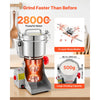 VEVOR 500g Electric Grain Mill Grinder, 2000W 28000RPM High Speed Spice Corn Dry Grinding Machine, Stainless Steel Pulverizer Powder Machine for Dried Grains Coffee Beans Spices Nuts (270° Swing Type)