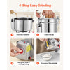 VEVOR 500g Electric Grain Mill Grinder, 2000W 28000RPM High Speed Spice Corn Dry Grinding Machine, Stainless Steel Pulverizer Powder Machine for Dried Grains Coffee Beans Spices Nuts (270° Swing Type)