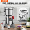 VEVOR 750g Electric Grain Mill Grinder, High Speed 2000W Commercial Spice Grinders, Stainless Steel Pulverizer Powder Machine, for Dry Grains Spices Cereals Coffee Corn Pepper, Swing Type