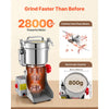 VEVOR Electric Grain Mill Grinder, 1.8 lbs Commercial Spice Grinders, High Speed 2100W Stainless Steel Pulverizer Powder Machine, for Dry Grains, Spices, Cereals, Coffee, Corn & Pepper, Swing Type