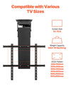 VEVOR Motorized Ceiling TV Mount, TV Wall Mount for 32 to 70 Inch TV, Electric Adjustable Ceiling TV Mount, Motorized Flip Down TV Mount Bracket with Max VESA 24 x 24 in, Fits TVs Up to 110 lbs