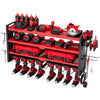VEVOR Power Tool Organizer Wall Mount, 4-Layer Storage Rack with 8 Drill Holders, Tools Holder and Storage Rack with Side Pegboards, Garage Tool Organizer for Garage, Workbench, and Workshop