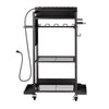 VEVOR 4-tier Tool Organizer Cart with Charging Station, 8 AC Outlet, Floor Stand Rolling Drill Holder and Tool Battery Storage Rack on Wheels, Garage Floor Rolling Storage Cart for Workshop, Garage