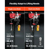 VEVOR Electric Hoist, 440lbs Garage Hoist with 14ft Wired Control, 110 volt Electric Hoist Winch 40ft Single Cable Lifting Height, Pure Copper Motor and Emergency Stop Switch