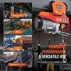 VEVOR Electric Hoist Manual Trolley, 2200 lbs/1 Ton Capacity for PA200 PA250 PA300 PA400 PA500, Push Beam Trolley with Dual Wheels, 2.68"-4.33" Adjustable Beam Flange Width for Straight Curved I Beam