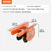 VEVOR Electric Hoist Manual Trolley, 2200 lbs/1 Ton Capacity for PA200 PA250 PA300 PA400 PA500, Push Beam Trolley with Dual Wheels, 2.68"-4.33" Adjustable Beam Flange Width for Straight Curved I Beam