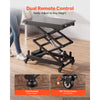 VEVOR Electric Lift Table, 330 lbs Capacity Double Scissor Lifting Table, Great for Material Handling, Moving, Transportation, 43 in Max. Height Adjustable Lift Platform, 4 Swivel Casters with Brakes