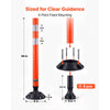 VEVOR Traffic Cones Delineator Posts, 48 Inch 8-Pack Orange Safety Post Cones with 4-Point Fixed Base & Reflective Strips for Parking Lots, Traffic Control, Road Safety, Construction Zones