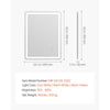 VEVOR LED Bathroom Mirror, 24" x 32" LED Bathroom Vanity Mirror with Frontlit and Backlit, Anti-Fog Memory Mirror with Lights, Stepless 3 Colors Temperature Dimmable Bathroom Mirror, Wall Mounted