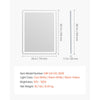 VEVOR LED Bathroom Mirror, 28" x 36" LED Bathroom Vanity Mirror with Frontlit and Backlit, Anti-Fog Memory Mirror with Lights, Stepless 3 Colors Temperature Dimmable Bathroom Mirror, Wall Mounted