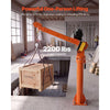 VEVOR Electric Truck Crane, 2200 lbs Pickup Truck Crane with 2200 LBS Electric Hoist, 360° Rotating Telescopic Boom, Premium Galvanized Steel, Foldable Pickup Bed Jib Hoist for Machine Lumber Lifting