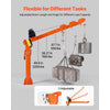 VEVOR Electric Truck Crane, 2200 lbs Pickup Truck Crane with 2200 LBS Electric Hoist, 360° Rotating Telescopic Boom, Premium Galvanized Steel, Foldable Pickup Bed Jib Hoist for Machine Lumber Lifting