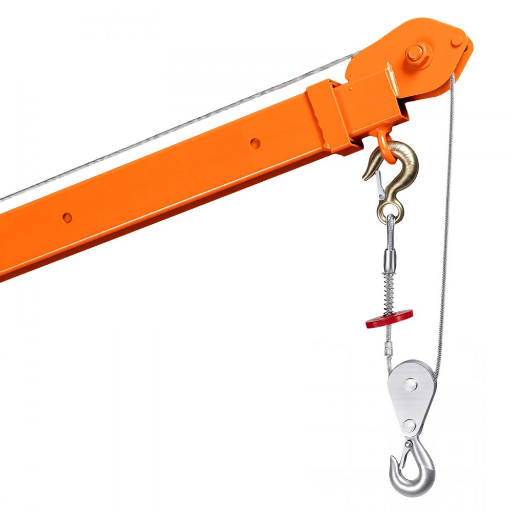 VEVOR Electric Truck Crane, 2200 lbs Pickup Truck Crane with 2200 LBS Electric Hoist, 360° Rotating Telescopic Boom, Premium Galvanized Steel, Foldable Pickup Bed Jib Hoist for Machine Lumber Lifting