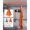 VEVOR Electric Truck Crane, 1100 lbs Pickup Truck Crane with PA800 Electric Hoist, 360° Rotating Telescopic Boom, Premium Galvanized Steel,Foldable Pickup Bed Jib Hoist for Machine Lumber Lifting