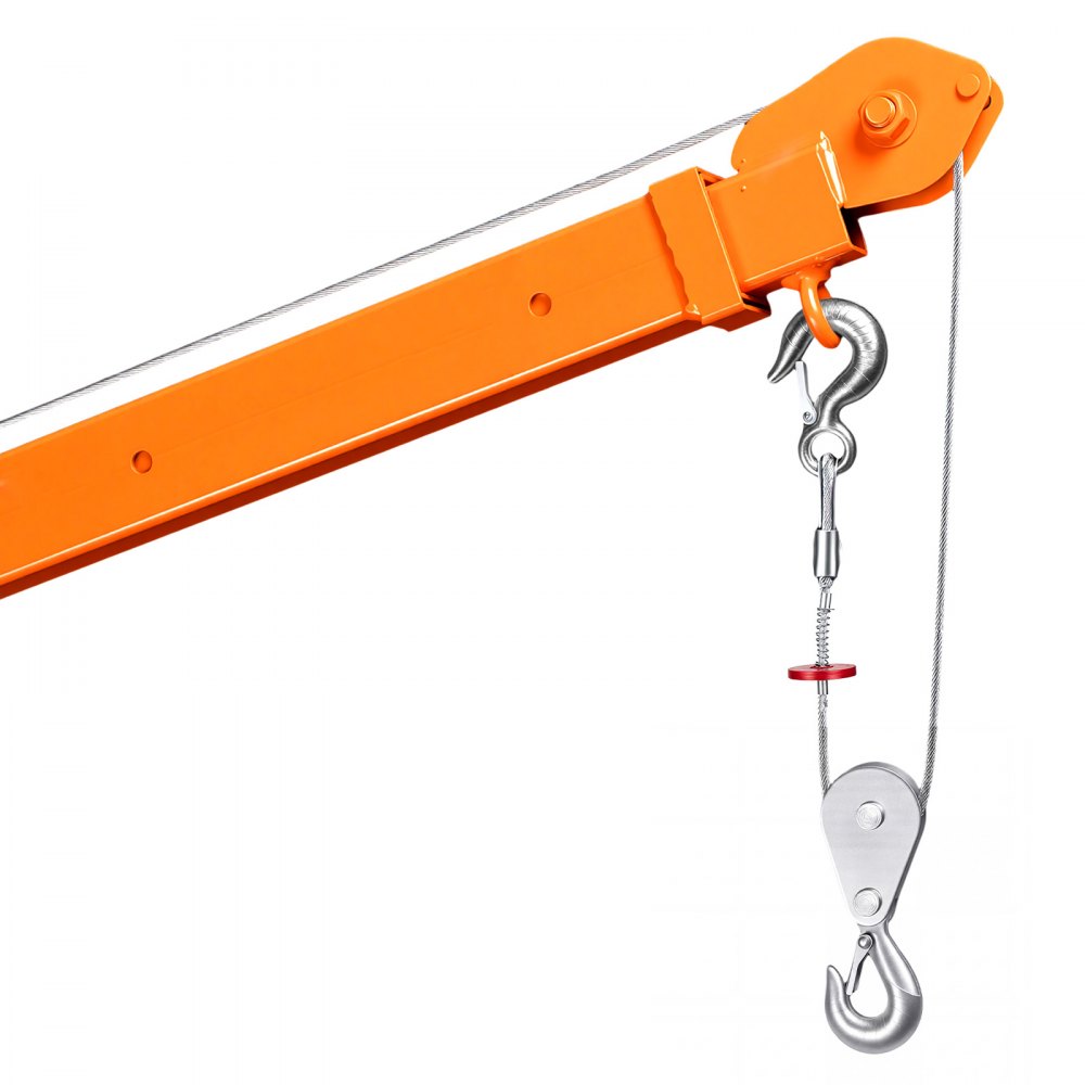 VEVOR Electric Truck Crane, 1100 lbs Pickup Truck Crane with PA800 Electric Hoist, 360° Rotating Telescopic Boom, Premium Galvanized Steel,Foldable Pickup Bed Jib Hoist for Machine Lumber Lifting