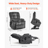 VEVOR Power Lift Recliner Chair, Dual Motor, Large Electric Lift Chair with Heat and Massage for Elderly, Infinite Position Adjustment, Velvet Fabric, with Storage Pockets, Cup Holders, Dark Gray
