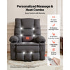 VEVOR Power Lift Recliner Chair, Large Electric Lift Chair with Heat and Massage for Elderly, Infinite Position Adjustment, Chenille Fabric, with Side Pockets, Cup Holders and USB Port, Dark Gray