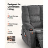 VEVOR Power Lift Recliner Chair, Large Electric Lift Chair with Heat and Massage for Elderly, Infinite Position Adjustment, Chenille Fabric, with Side Pockets, Cup Holders and USB Port, Dark Gray