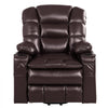 VEVOR Power Lift Recliner Chair, Triple-Motor, Large Electric Lift Chair with Heat and Massage for Elderly, Infinite Position Adjustment, Leather Surface, with Storage Pockets and Cup Holders, Brown