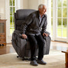 VEVOR Power Lift Recliner Chair, Dual Motor Medium Lift Chair with Heat and Massage for Elderly, Position Adjustable, Remote Control, with Side Pockets, Chenille Fabric, Dark Gray