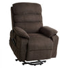 VEVOR Power Lift Recliner Chair, Dual Motor Medium Lift Chair with Heat and Massage for Elderly, Position Adjustable, Remote Control, with Side Pockets, Chenille Fabric, Brown