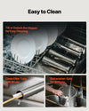 Easy-clean, detachable parts and dishwasher-safe components