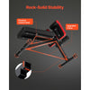 VEVOR Multi-Functional Weight Bench for Full Body Workout, Roman Chair Hyperextension Bench, 330 lbs Adjustable & Foldable Equipment for Back Arm Core Ab Workout, Sit Up Exercise Machine for Home Gym
