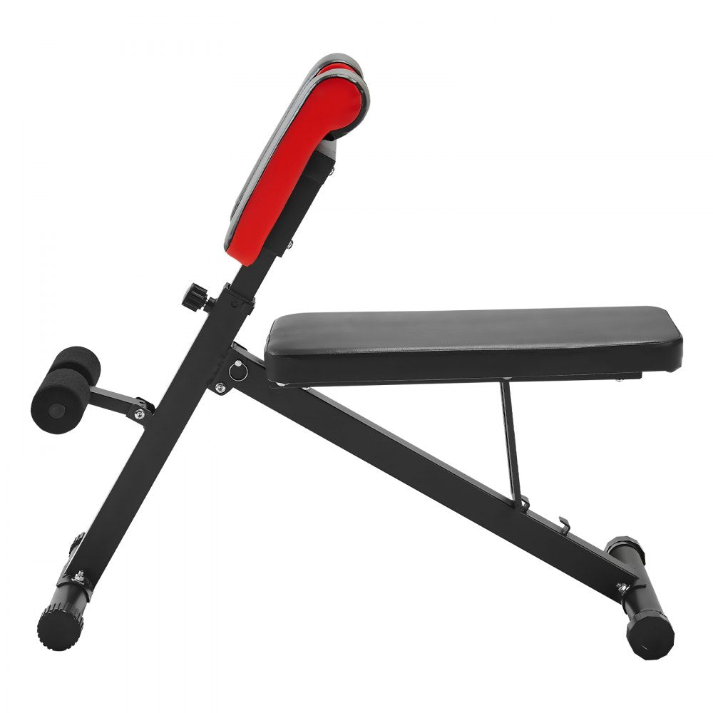 VEVOR Multi-Functional Weight Bench for Full Body Workout, Roman Chair Hyperextension Bench, 330 lbs Adjustable & Foldable Equipment for Back Arm Core Ab Workout, Sit Up Exercise Machine for Home Gym