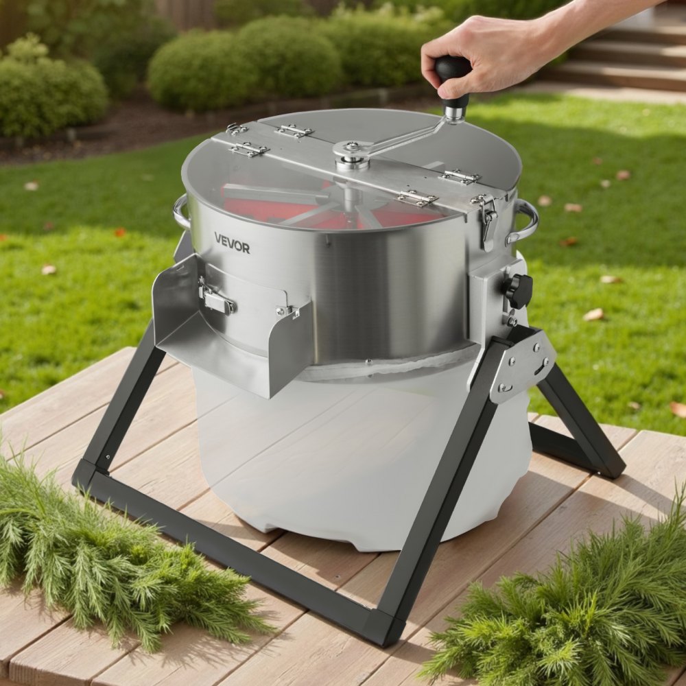 VEVOR Electric Bud Leaf Trimmer, 2-in-1 Manual & Electric, 16 in Bud Trimmer with Sharp Stainless Steel Blades, Bracket Type Wet Dry Hydroponic Cutting Machine with Dry Grate, for Plant Buds Flowers