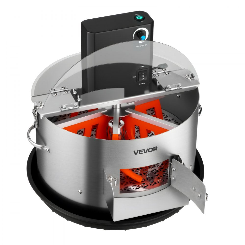 VEVOR Electric Bud Leaf Trimmer, 2-in-1 Manual & Electric, 16 in Bud Trimmer with Stainless Steel Blades, Visual Cutting, Wet & Dry Hydroponic Cutting Machine with Tray, for Plant Buds Flowers
