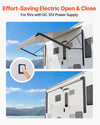 VEVOR Motorized RV Awning Complete Kit, 17.06FT Electric Retractable RV Awning with Aluminum Alloy Frame & Waterproof Fabric, Outdoor Camping Trailer Awnings Fit Most RVs (17FT Type, Gradient Gray)