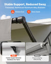 VEVOR Motorized RV Awning Complete Kit, 17.06FT Electric Retractable RV Awning with Aluminum Alloy Frame & Waterproof Fabric, Outdoor Camping Trailer Awnings Fit Most RVs (17FT Type, Gradient Gray)